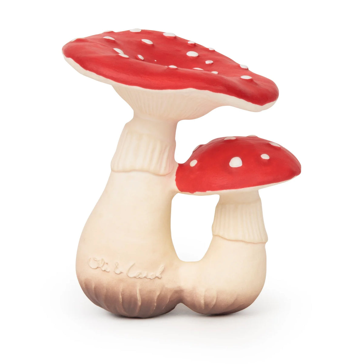 Oli&amp;Carol Natural Rubber Teething Toy Spot the Mushroom