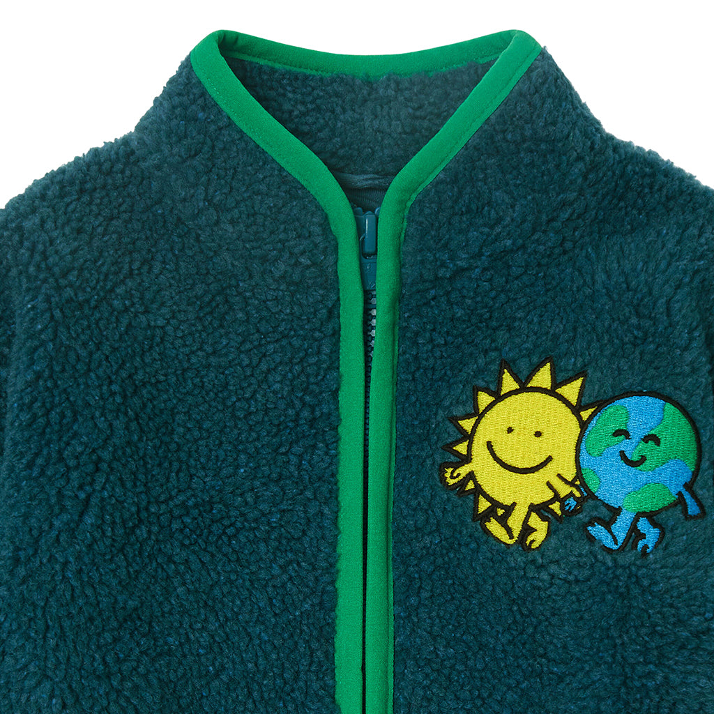 Stella McCartney Baby Boy Teddy Jacket Stay Earthy Blue