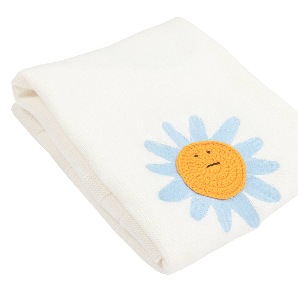 Stella McCartney Baby Knit Blanket With Crochet Planets White