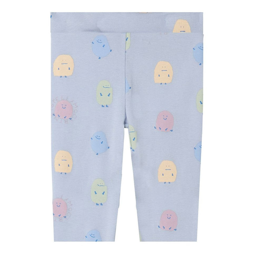 Stella McCartney Baby Leggings With Yeti Print Blue