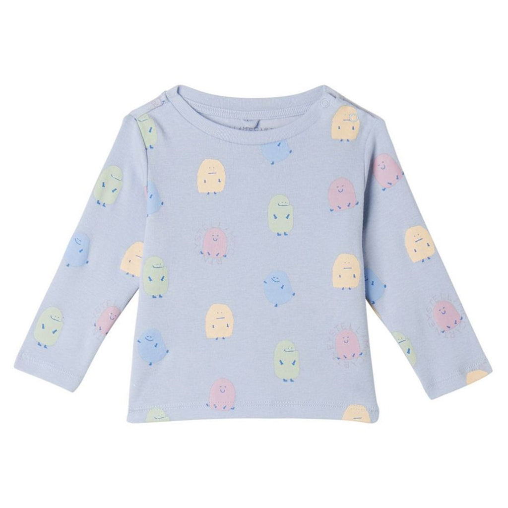Stella McCartney Baby T-Shirt With Yeti Print Blue