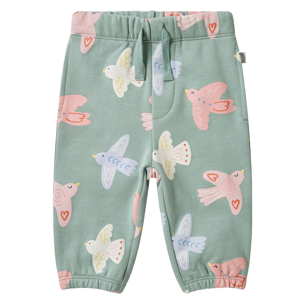 Stella McCartney Baby Tracksuit With Bird Print Sage Green