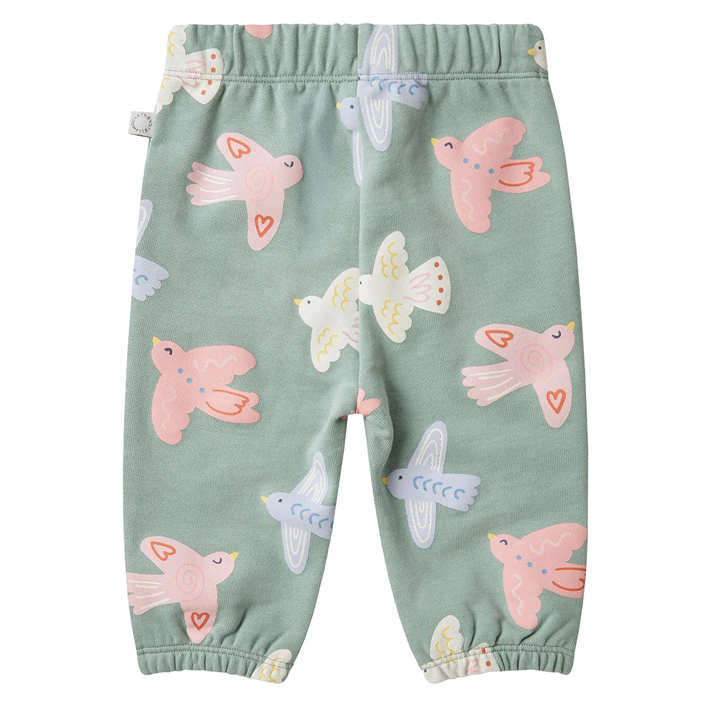 Stella McCartney Baby Tracksuit With Bird Print Sage Green