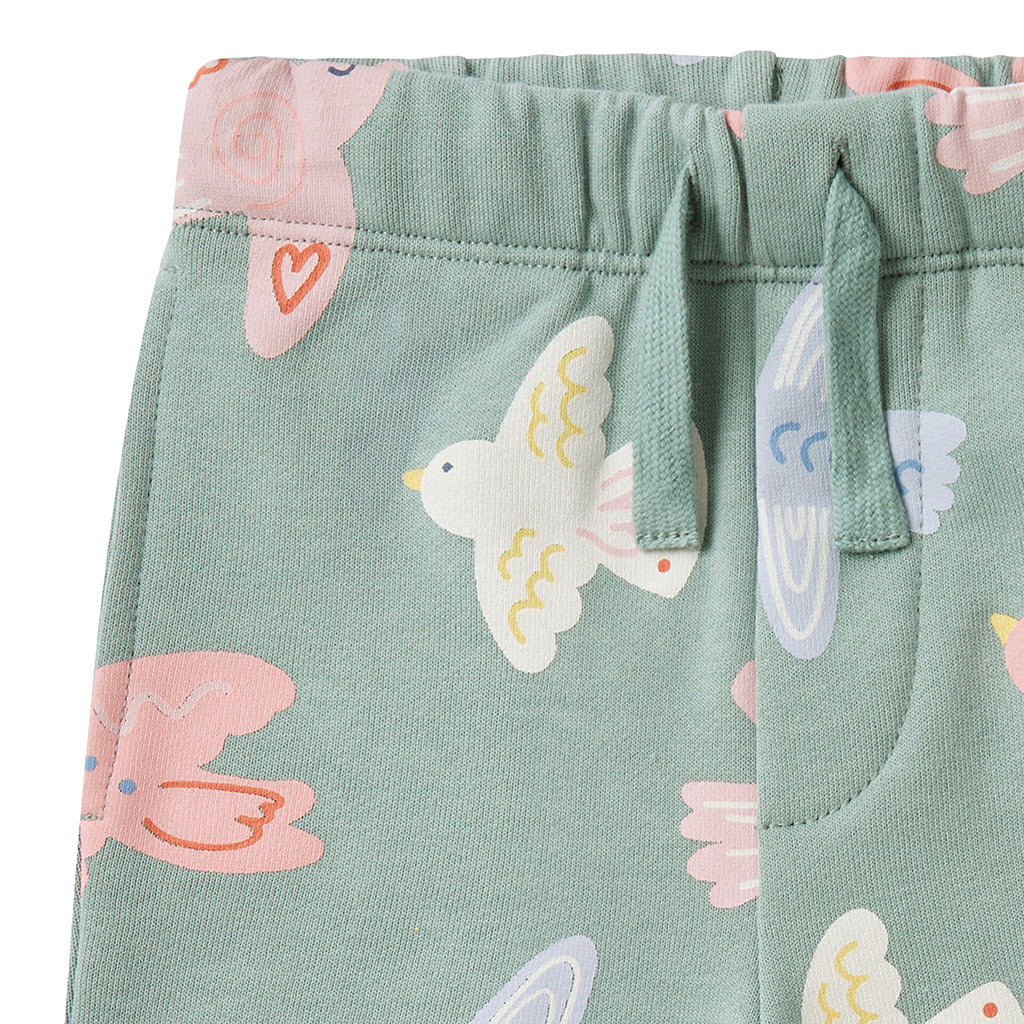 Stella McCartney Baby Tracksuit With Bird Print Sage Green