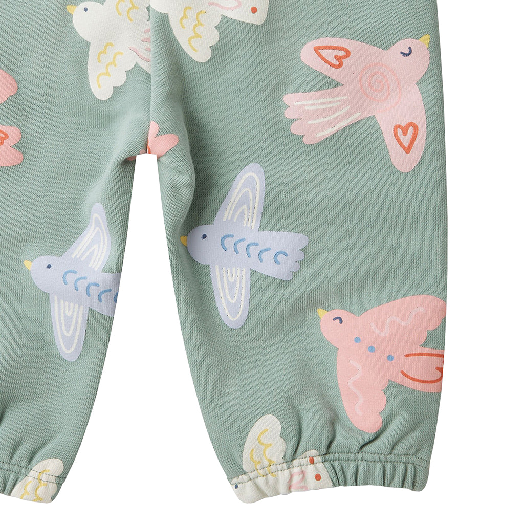 Stella McCartney Baby Tracksuit With Bird Print Sage Green