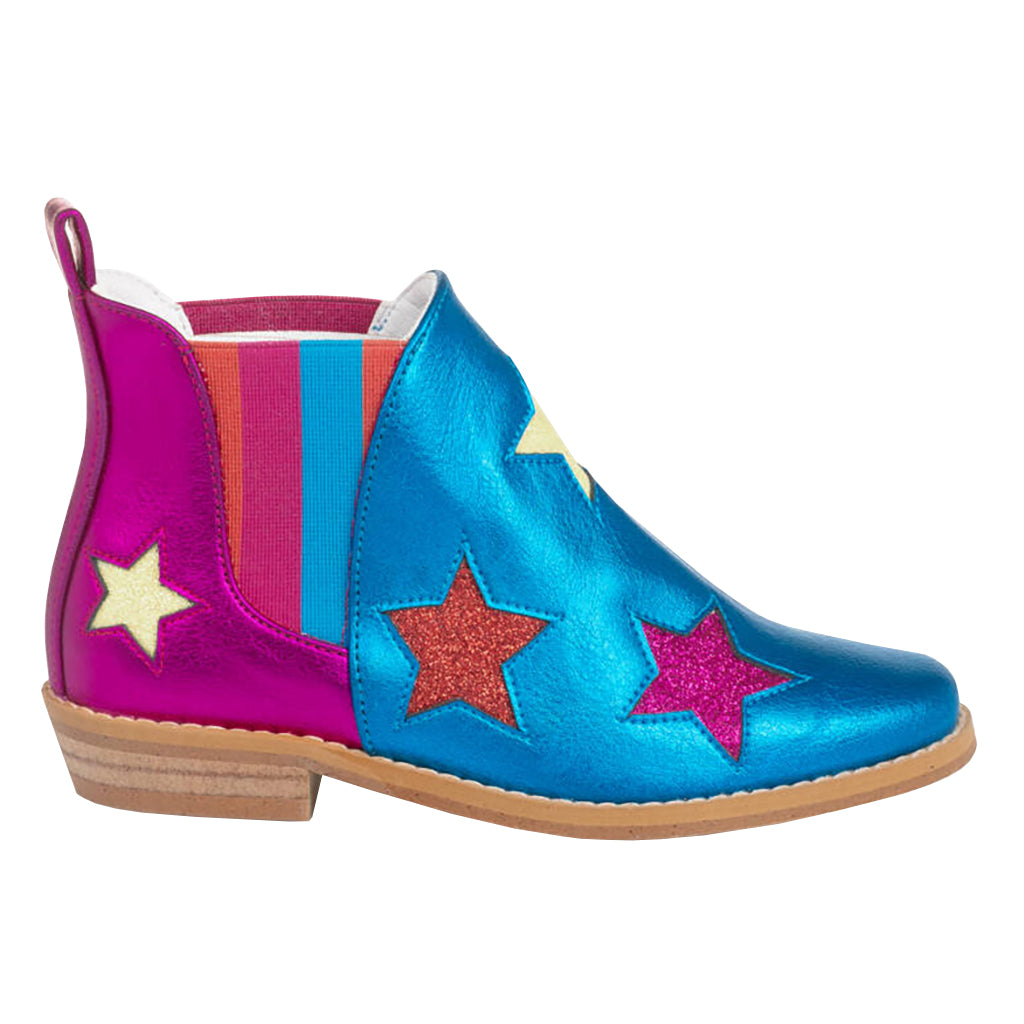 Stella McCartney Child Boots With Glittery Stars Blue