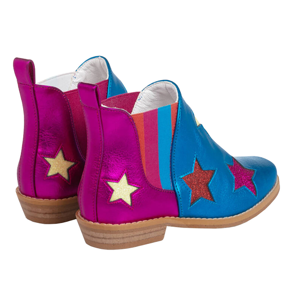 Stella McCartney Child Boots With Glittery Stars Blue