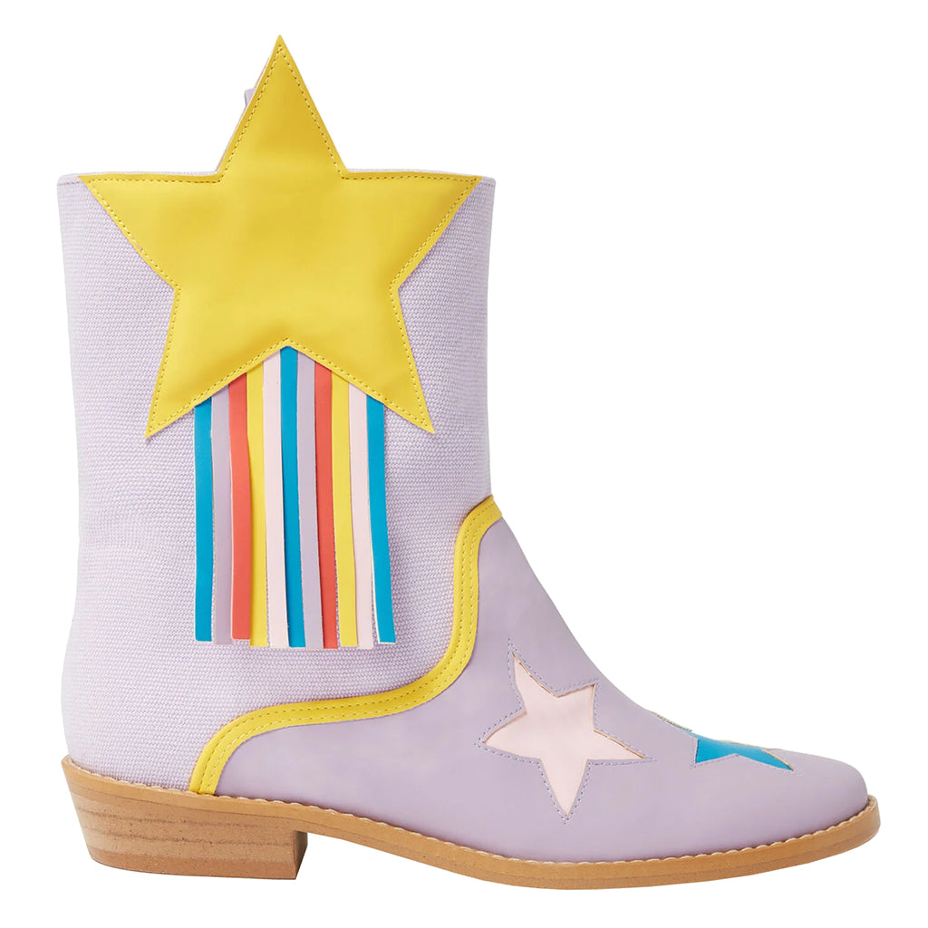 Stella McCartney Child Boots With Multicolour Stars Purple