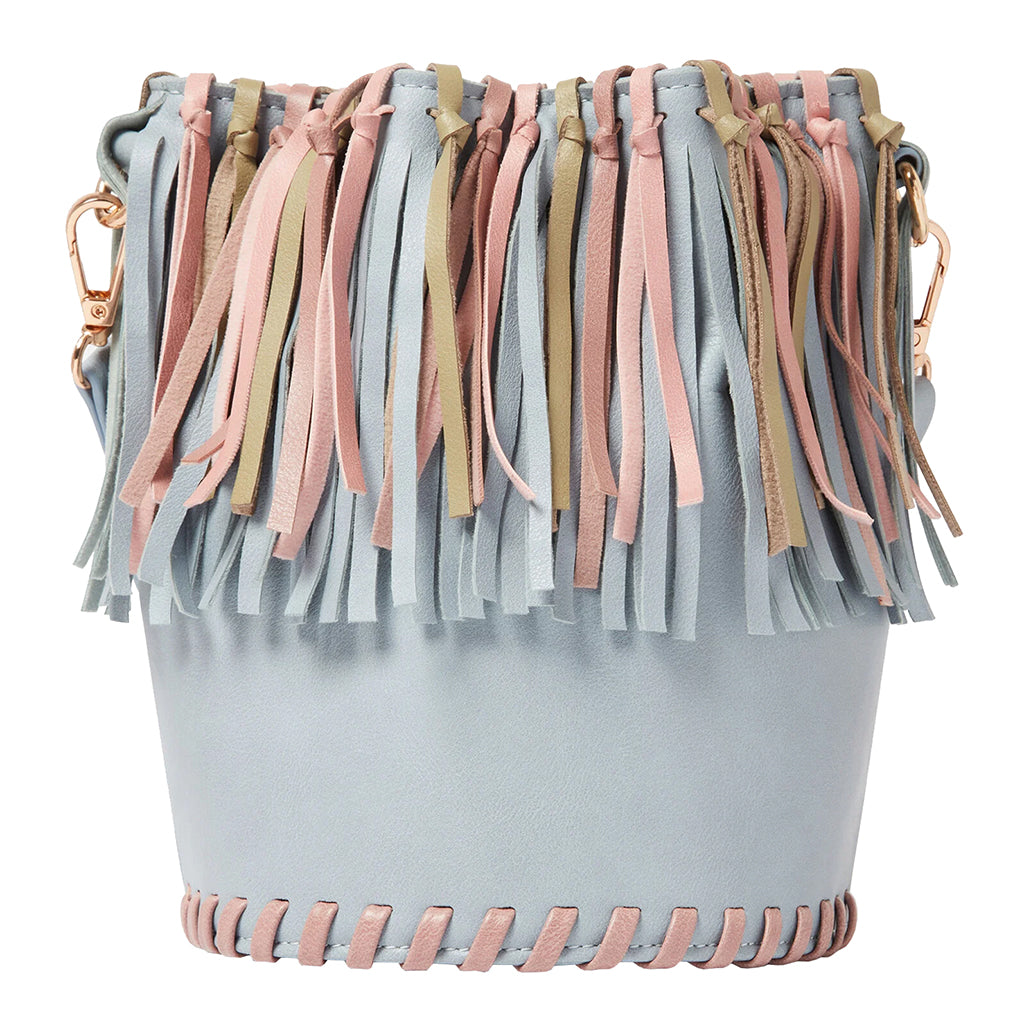 Stella McCartney Child Bucket Bag With Fringe Blue