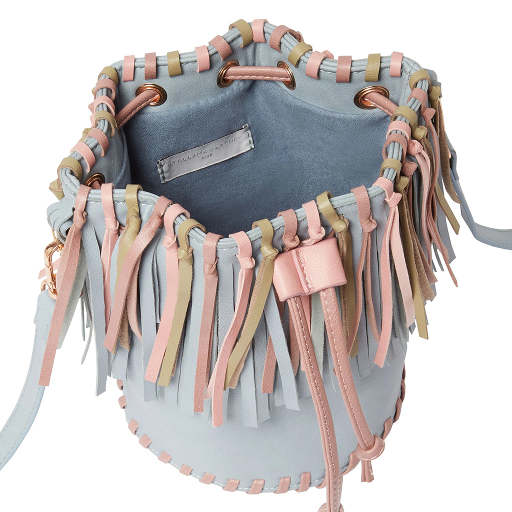 Stella McCartney Child Bucket Bag With Fringe Blue