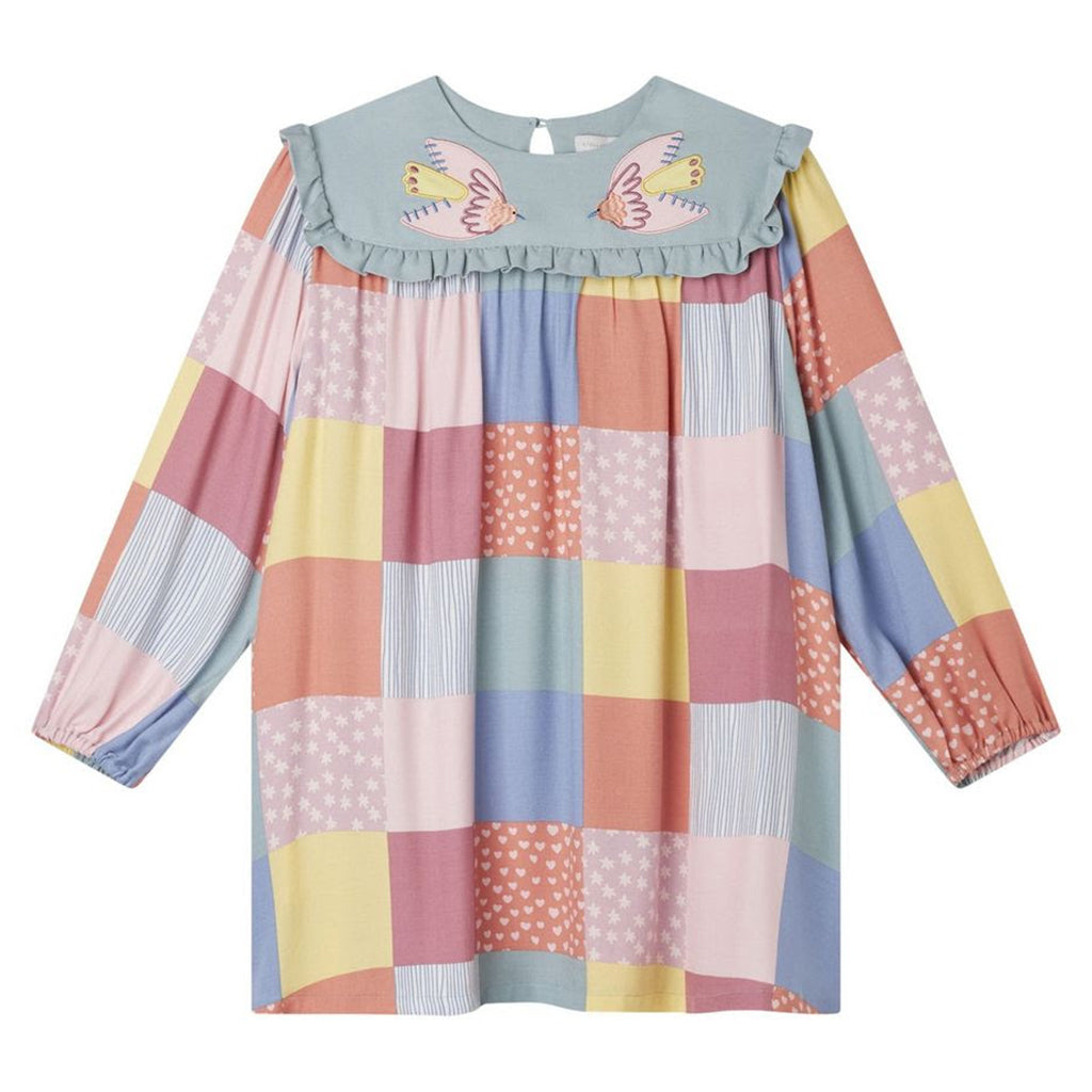 Stella McCartney Child Dress With Patchwork Print Multicolour