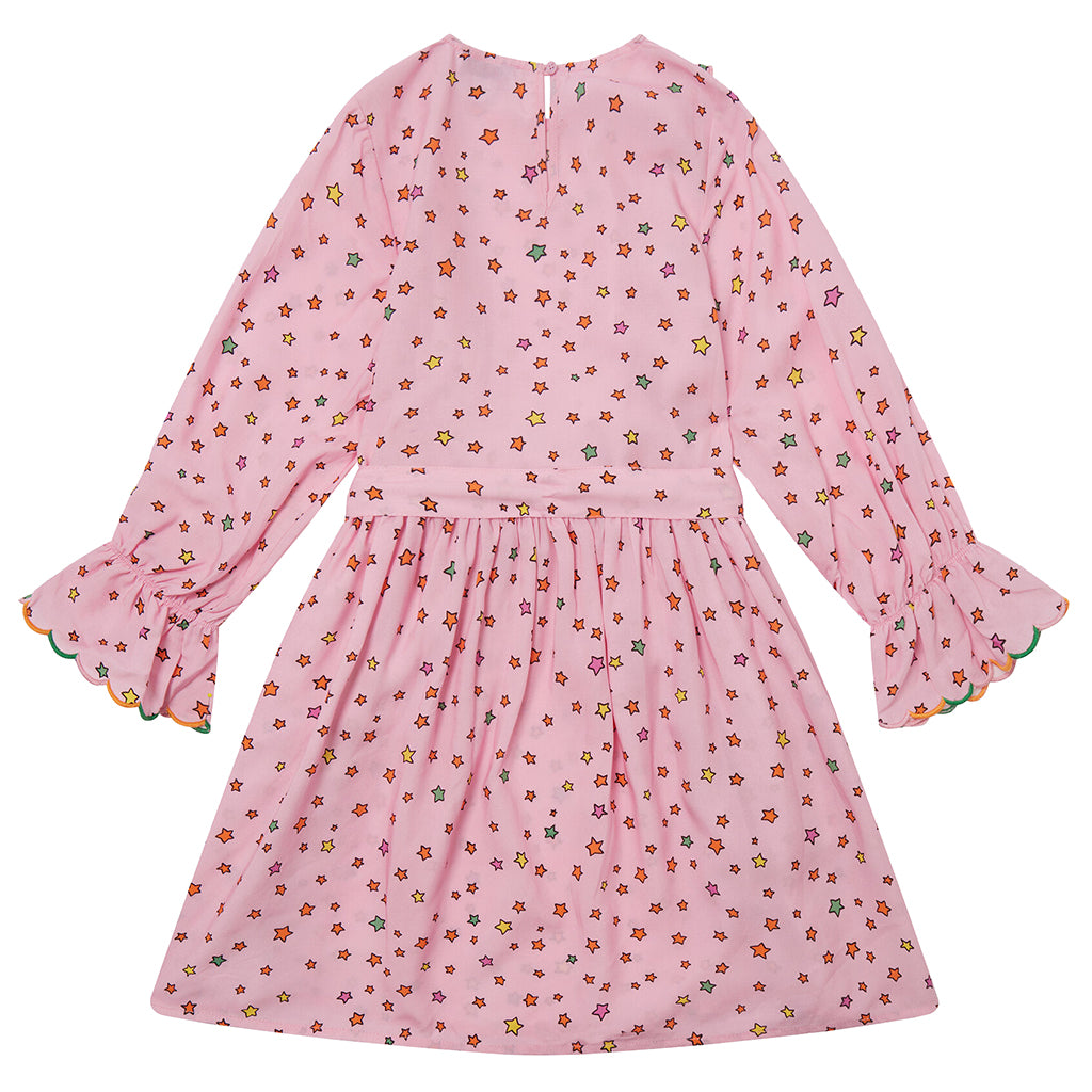 Stella McCartney Child Dress With Stars Print Pink