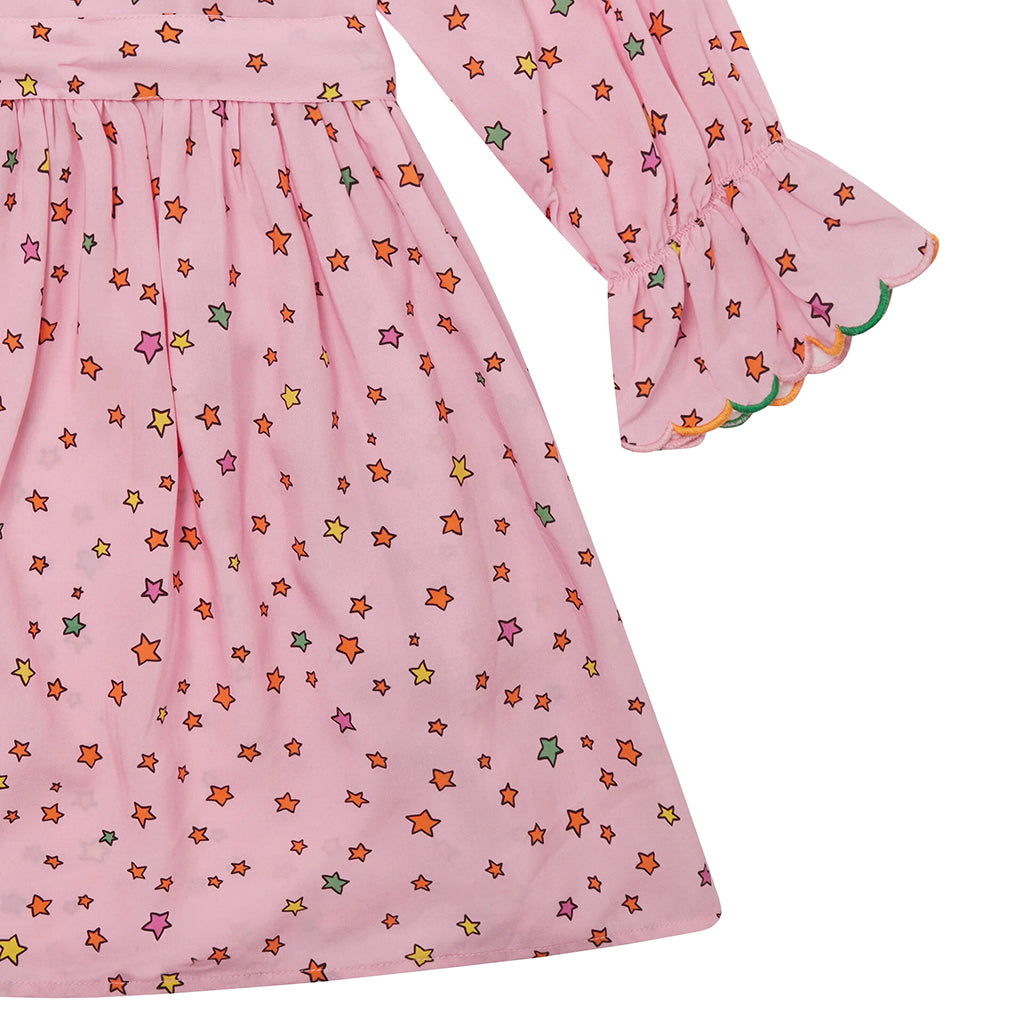 Stella McCartney Child Dress With Stars Print Pink