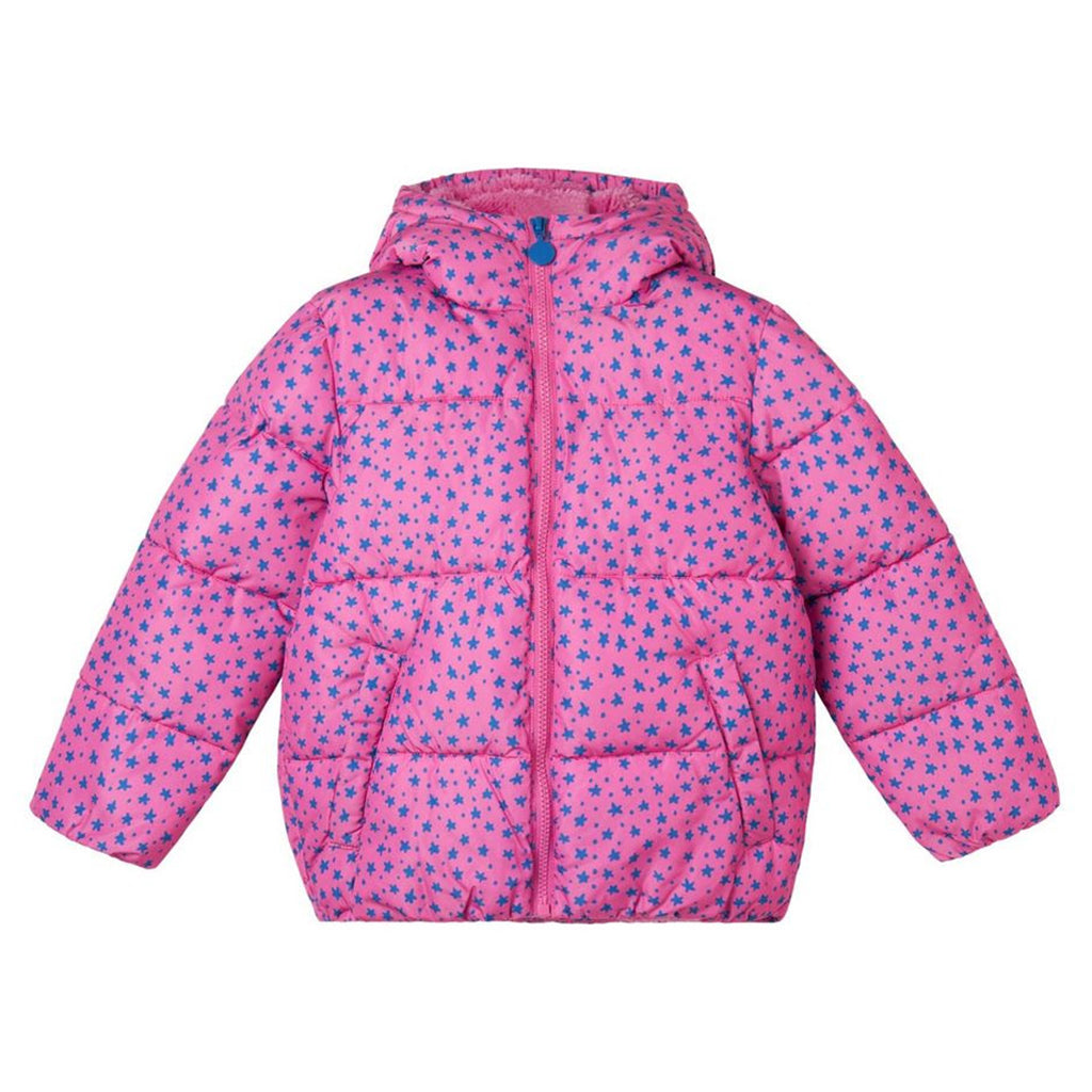 Stella McCartney Child Puffer Jacket Stars Print Pink