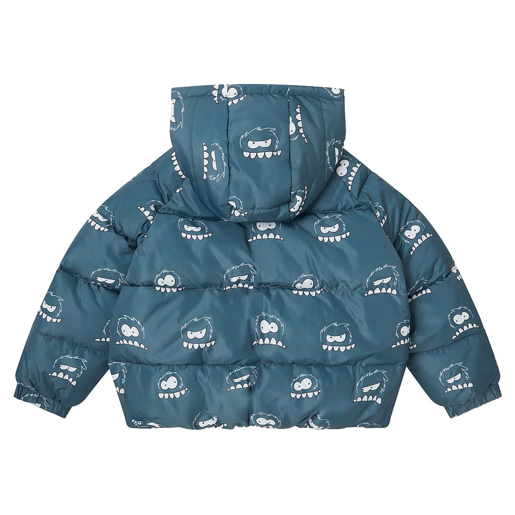 Stella McCartney Child Puffer Jacket Yeti Print Blue