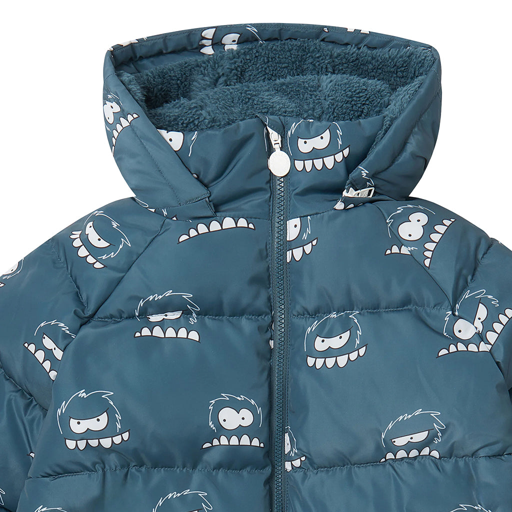 Stella McCartney Child Puffer Jacket Yeti Print Blue