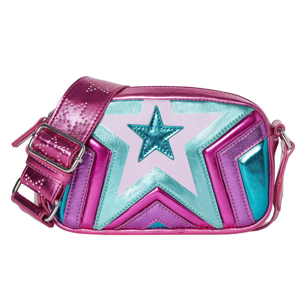 Stella McCartney Child Shoulder Bag With Glittery Star Pink