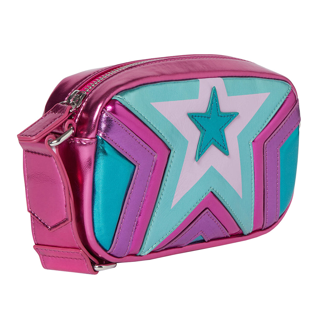 Stella McCartney Child Shoulder Bag With Glittery Star Pink