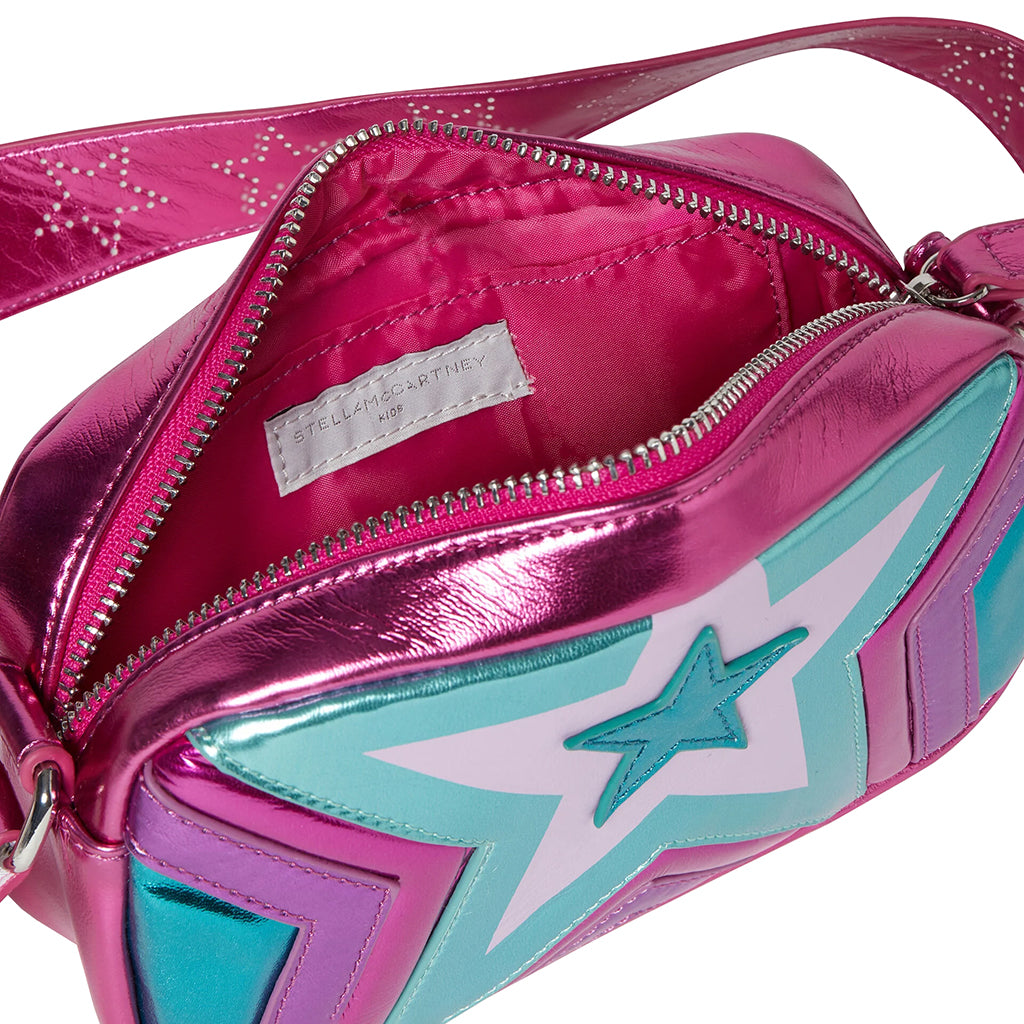 Stella McCartney Child Shoulder Bag With Glittery Star Pink