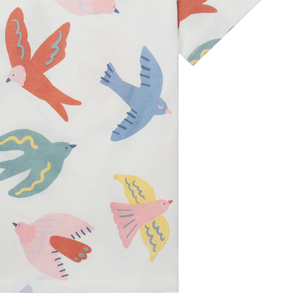 Stella McCartney Child T-shirt With Dove Print Ivory White