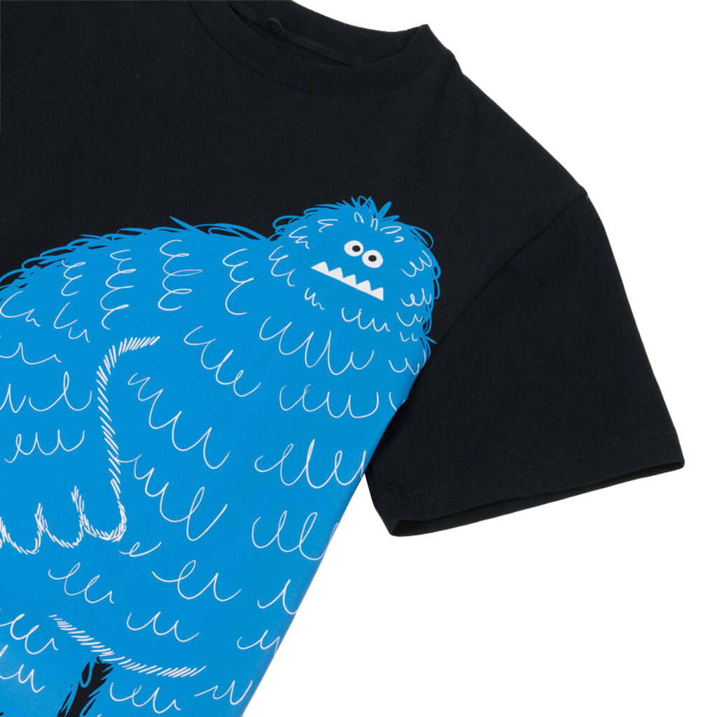 Stella McCartney Child T-shirt With Yeti Print Black