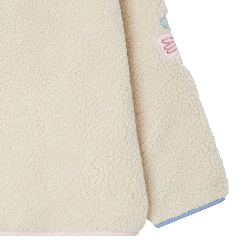 Stella McCartney Child Teddy Jacket Embroidered Birds Beige