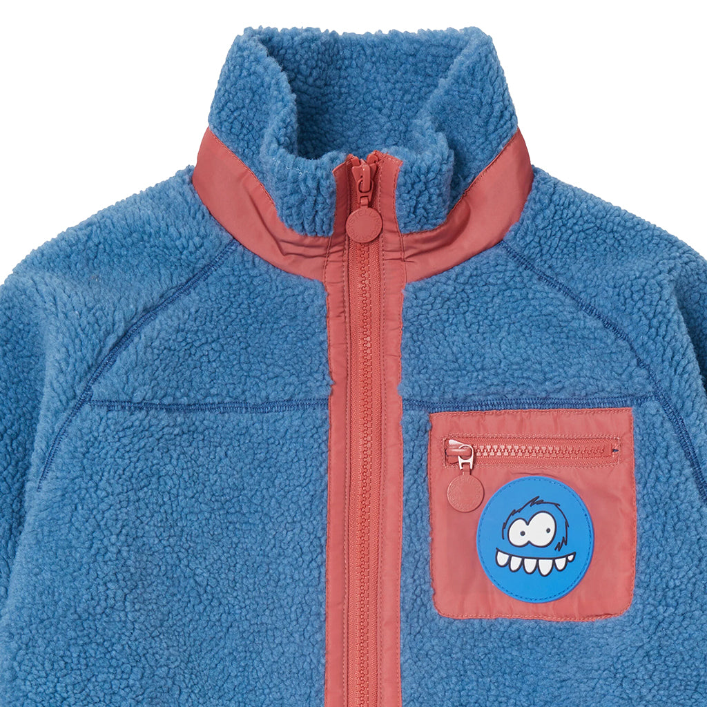 Stella McCartney Child Teddy Jacket With Yeti Badge Blue