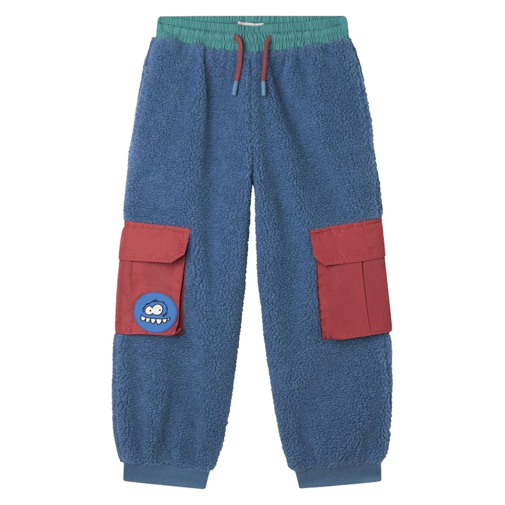 Stella McCartney Child Teddy Sweatpants With Yeti Badge Blue