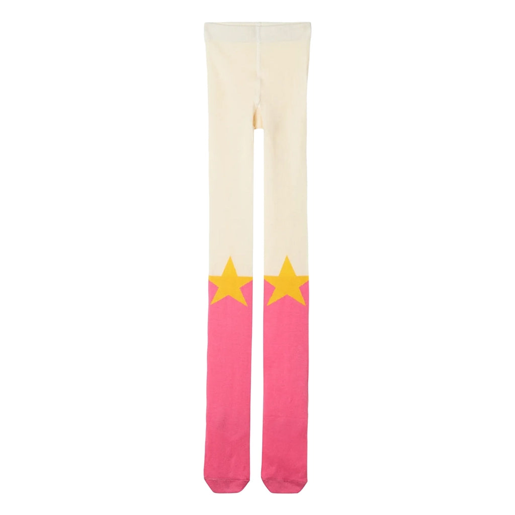 Stella McCartney Child Tights With Stars Cream And Pink