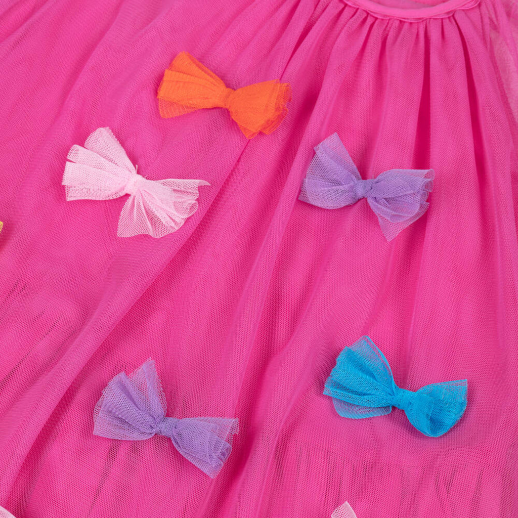 Stella McCartney Child Tulle Dress With Bows Pink