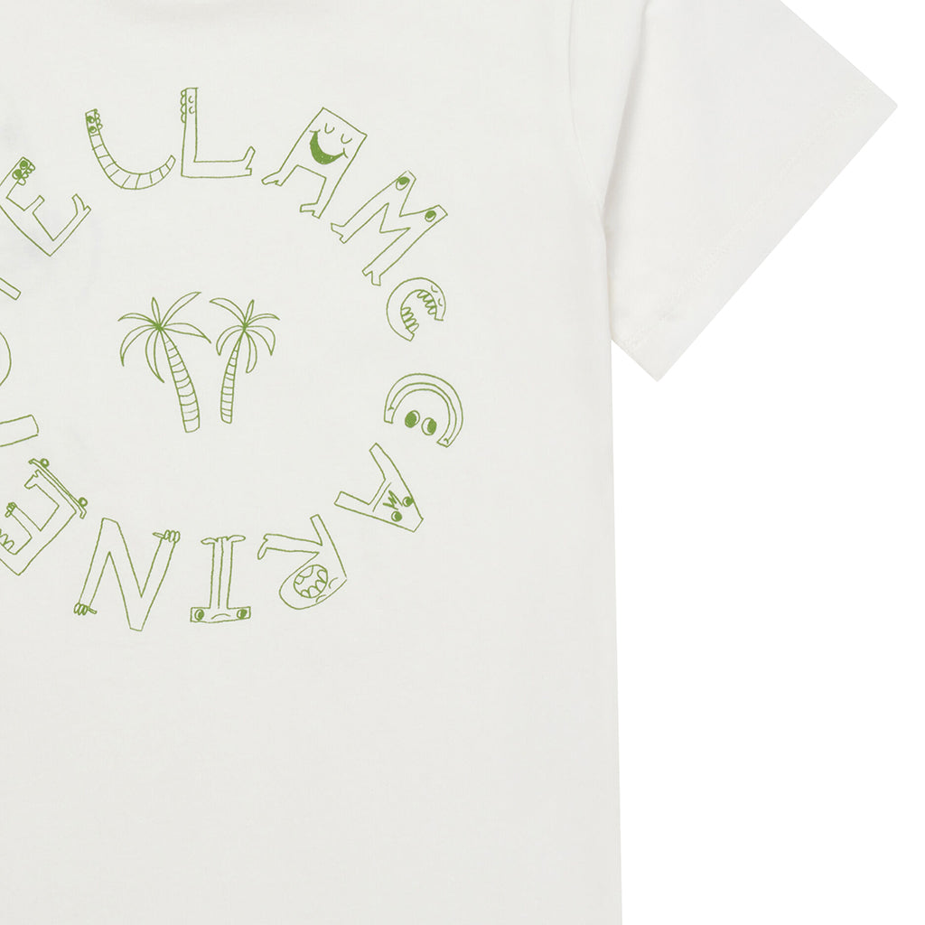 Stella McCartney Child T-shirt With Stripey Pocket White