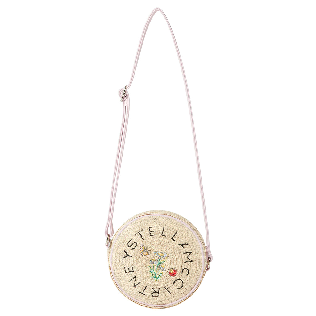 Stella McCartney Child Straw Bag With Stella Logo Beige