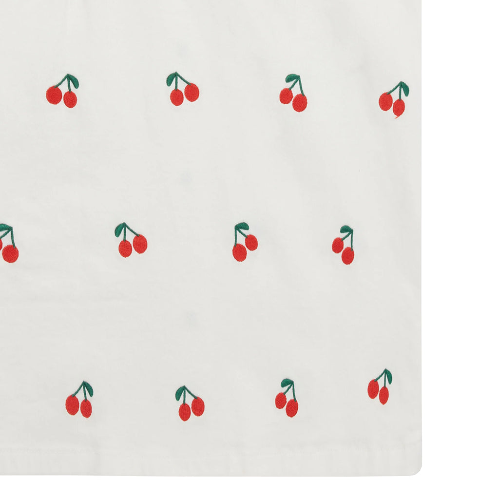 Stella McCartney Child Dress White With Cherries Embroidery