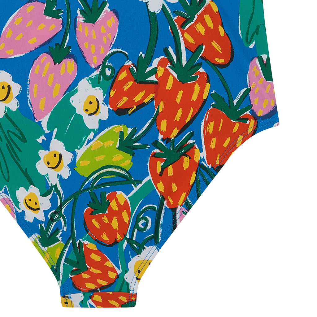 Stella McCartney Child Swimsuit Strawberry Floral Print Blue