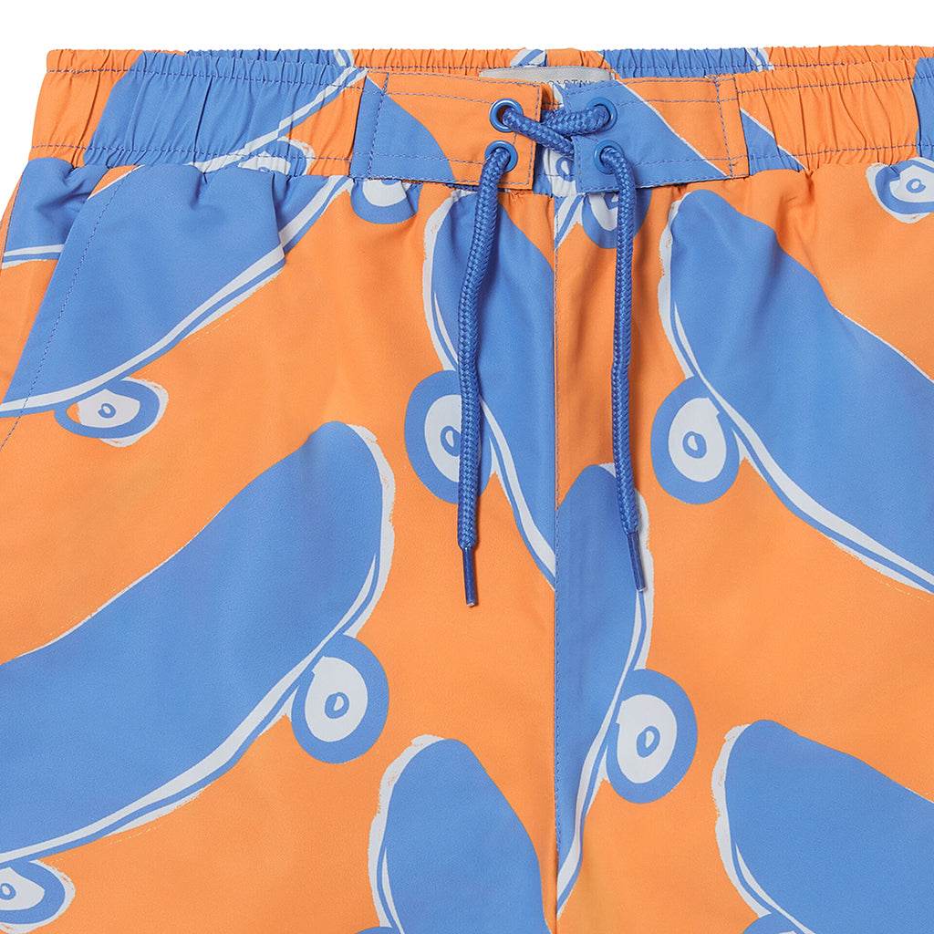 Stella McCartney Child Swim Shorts Skateboard Print Orange