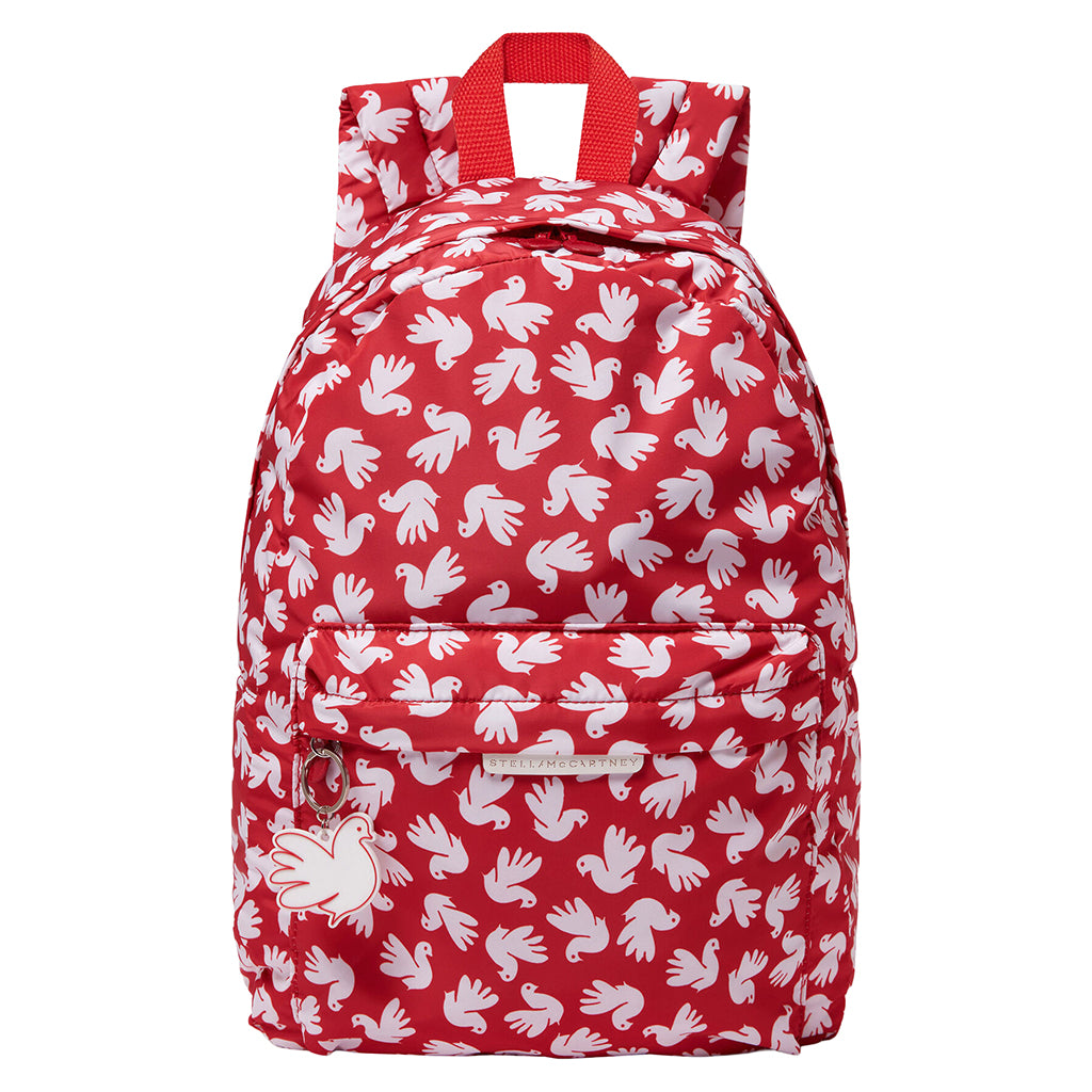 Stella McCartney Child Backpack Dove Print Red
