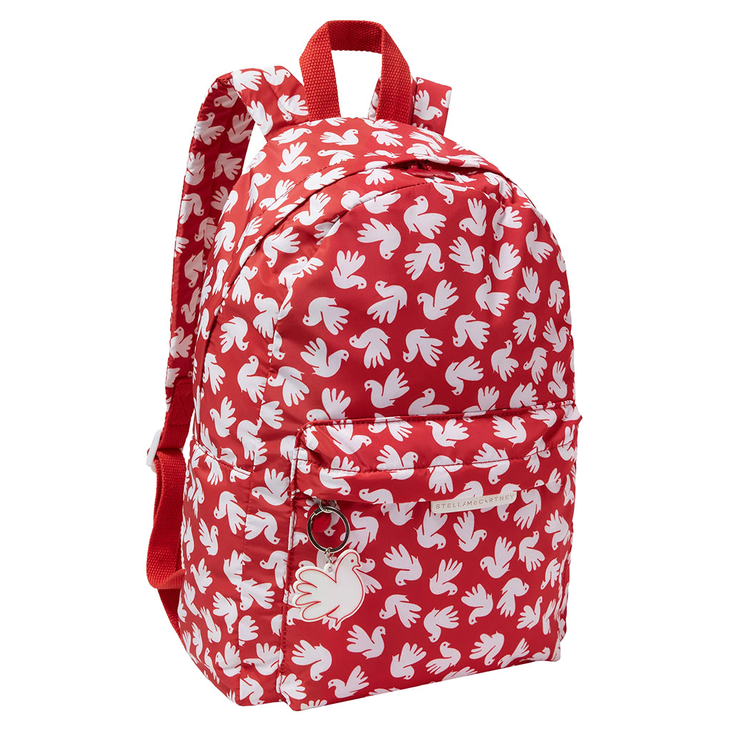 Stella McCartney Child Backpack Dove Print Red