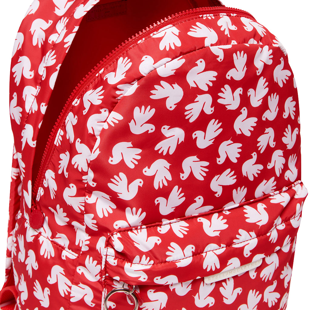 Stella McCartney Child Backpack Dove Print Red