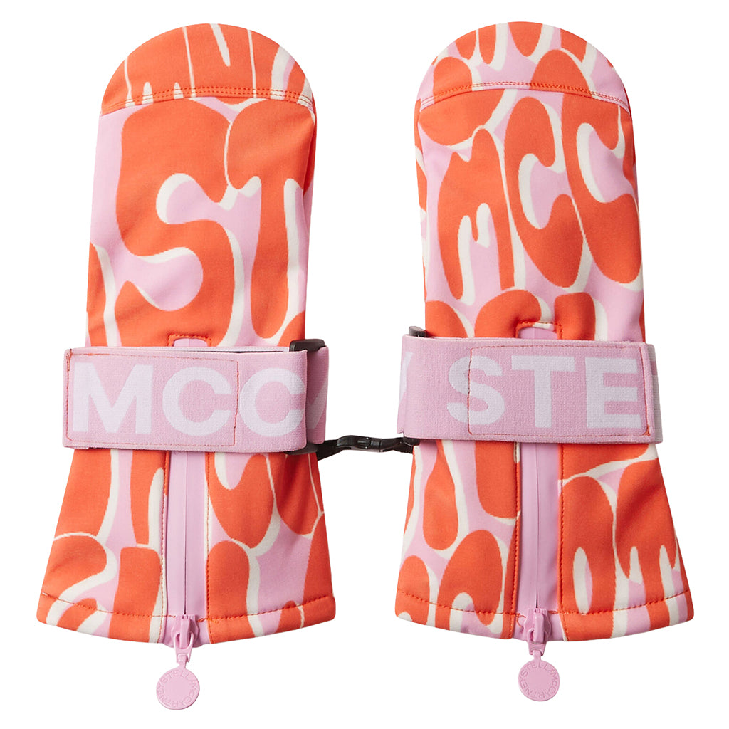 Stella McCartney Child Ski Gloves Logo Print Pink