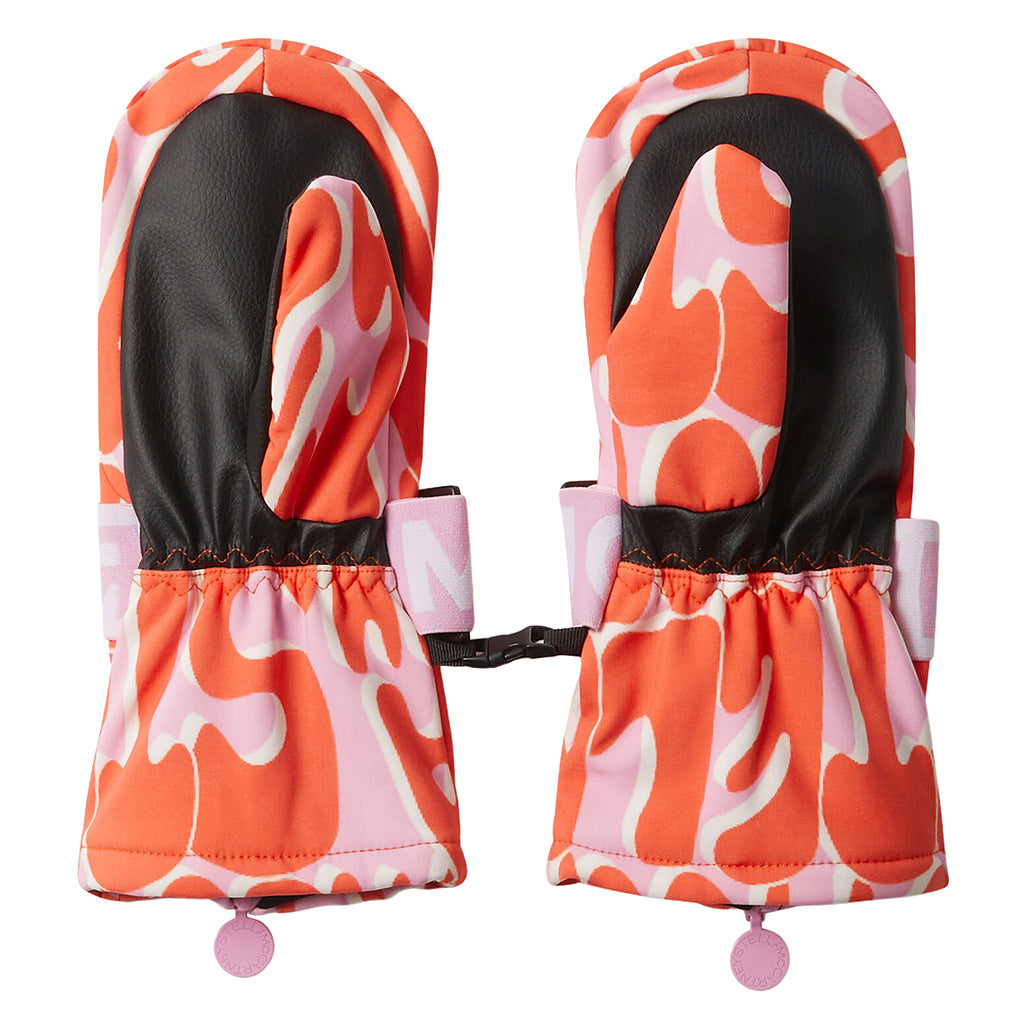 Stella McCartney Child Ski Gloves Logo Print Pink