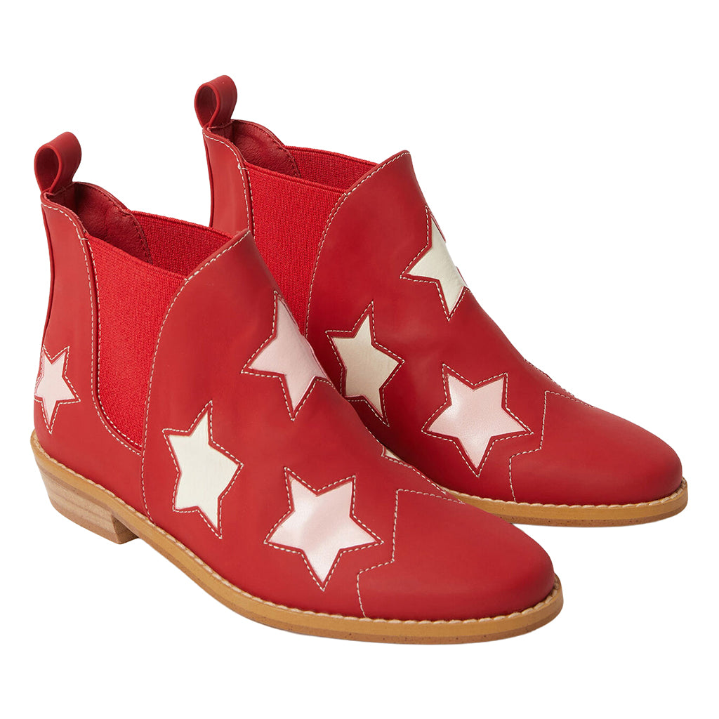 Stella McCartney Child Boots Stars Red
