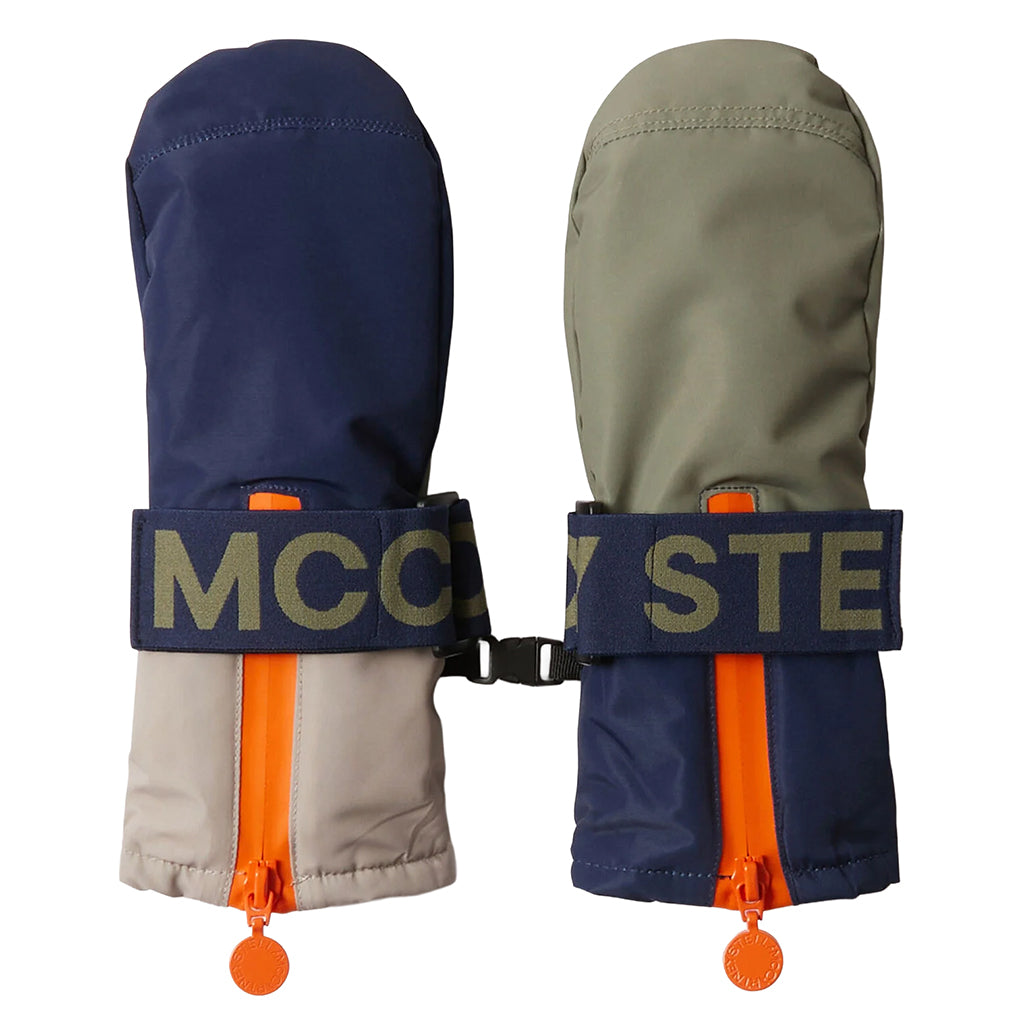 Stella McCartney Child Ski Gloves Navy Blue Colourblock