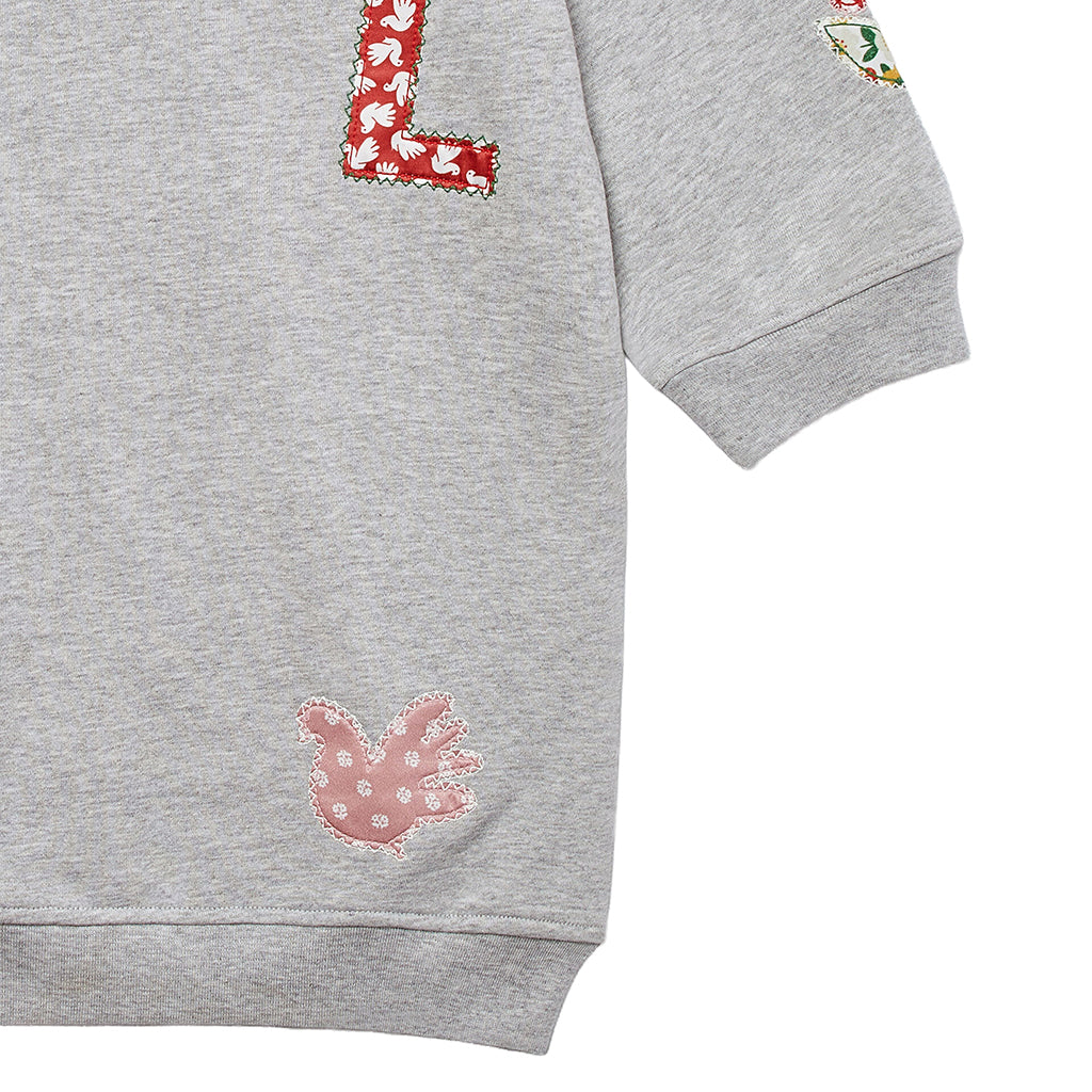 Stella McCartney Child Fleece Dress With Patches Grey