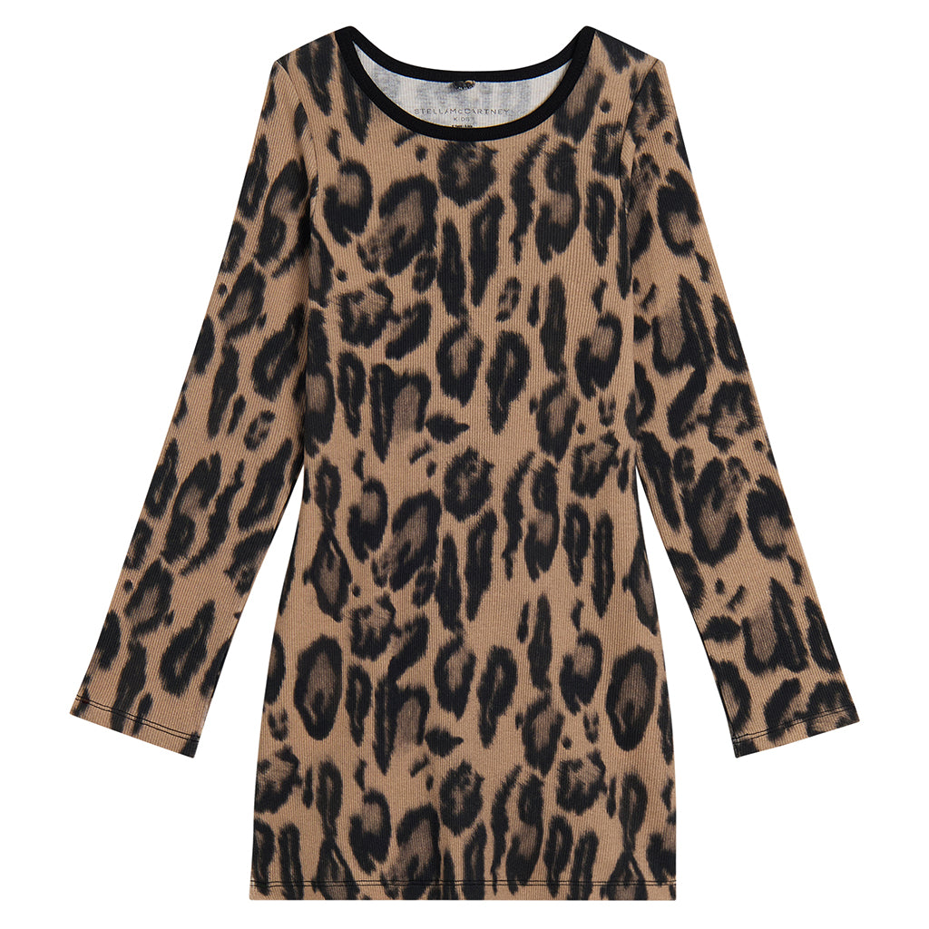 Stella McCartney Child Dress Cheetah Print Brown