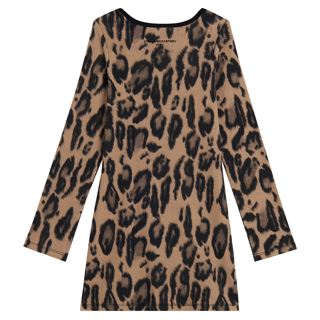 Stella McCartney Child Dress Cheetah Print Brown