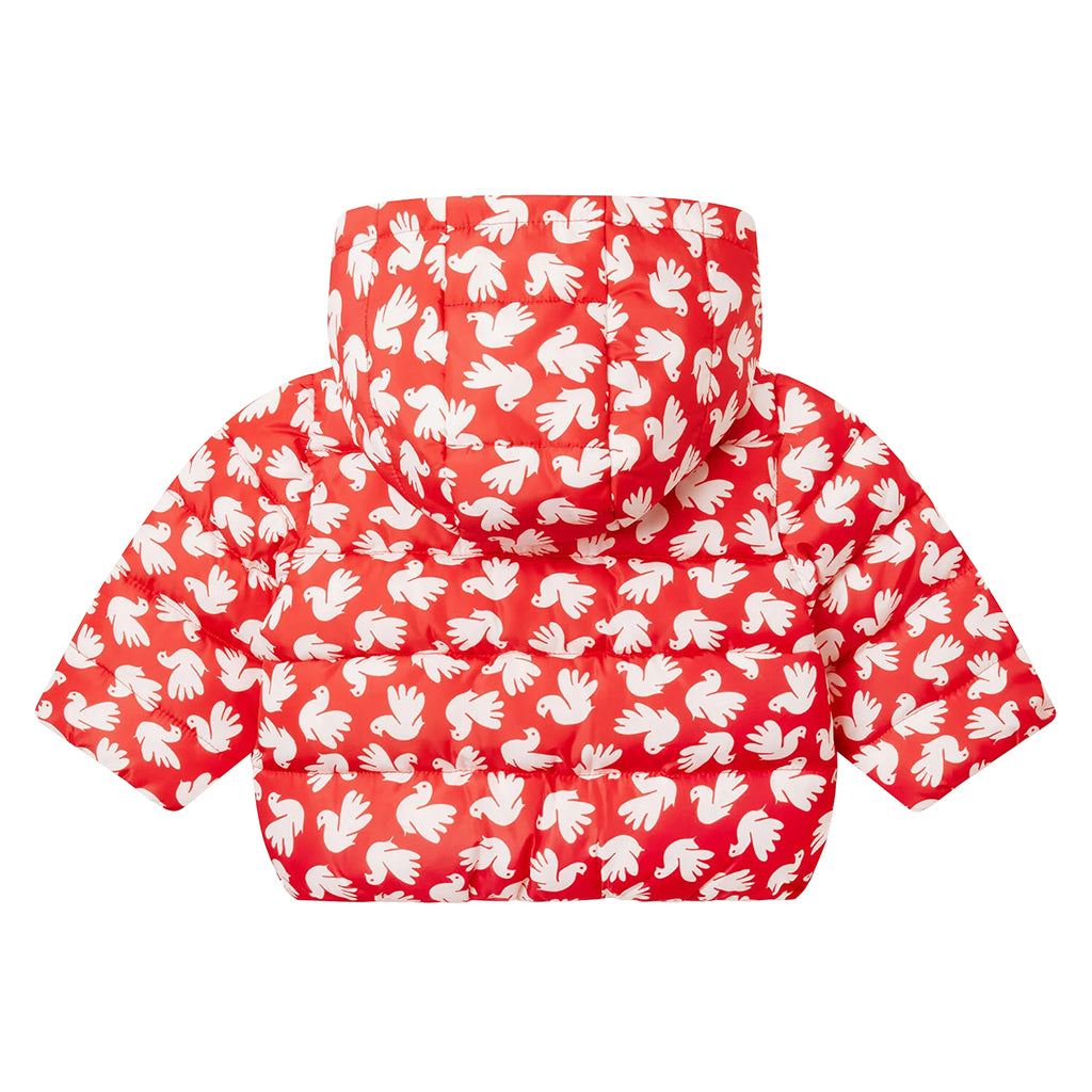 Stella McCartney Baby Puffer Jacket Dove Print Red