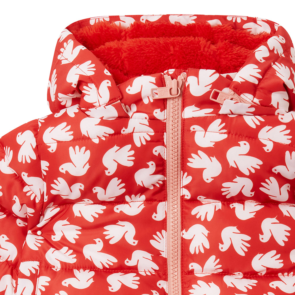 Stella McCartney Baby Puffer Jacket Dove Print Red