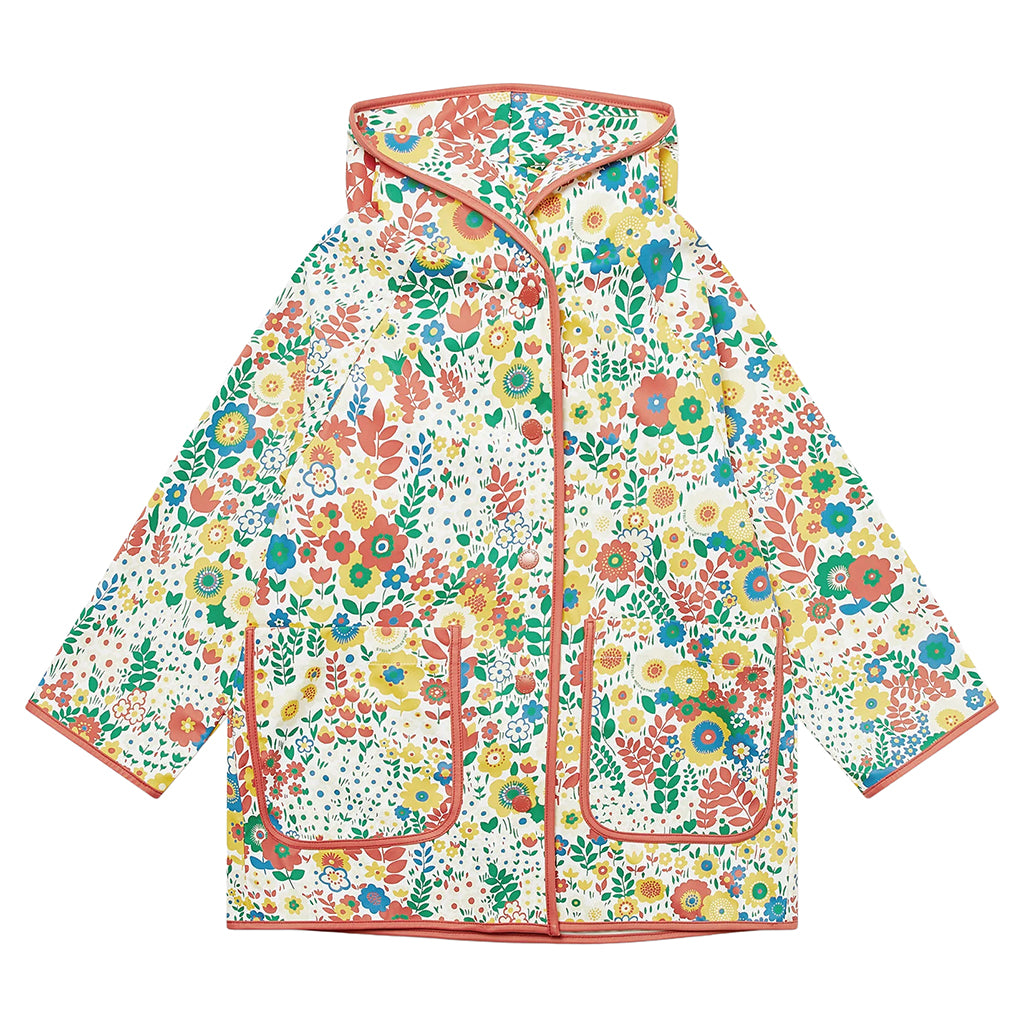 Stella McCartney Child Hooded Jacket Multicolour Flowers Print