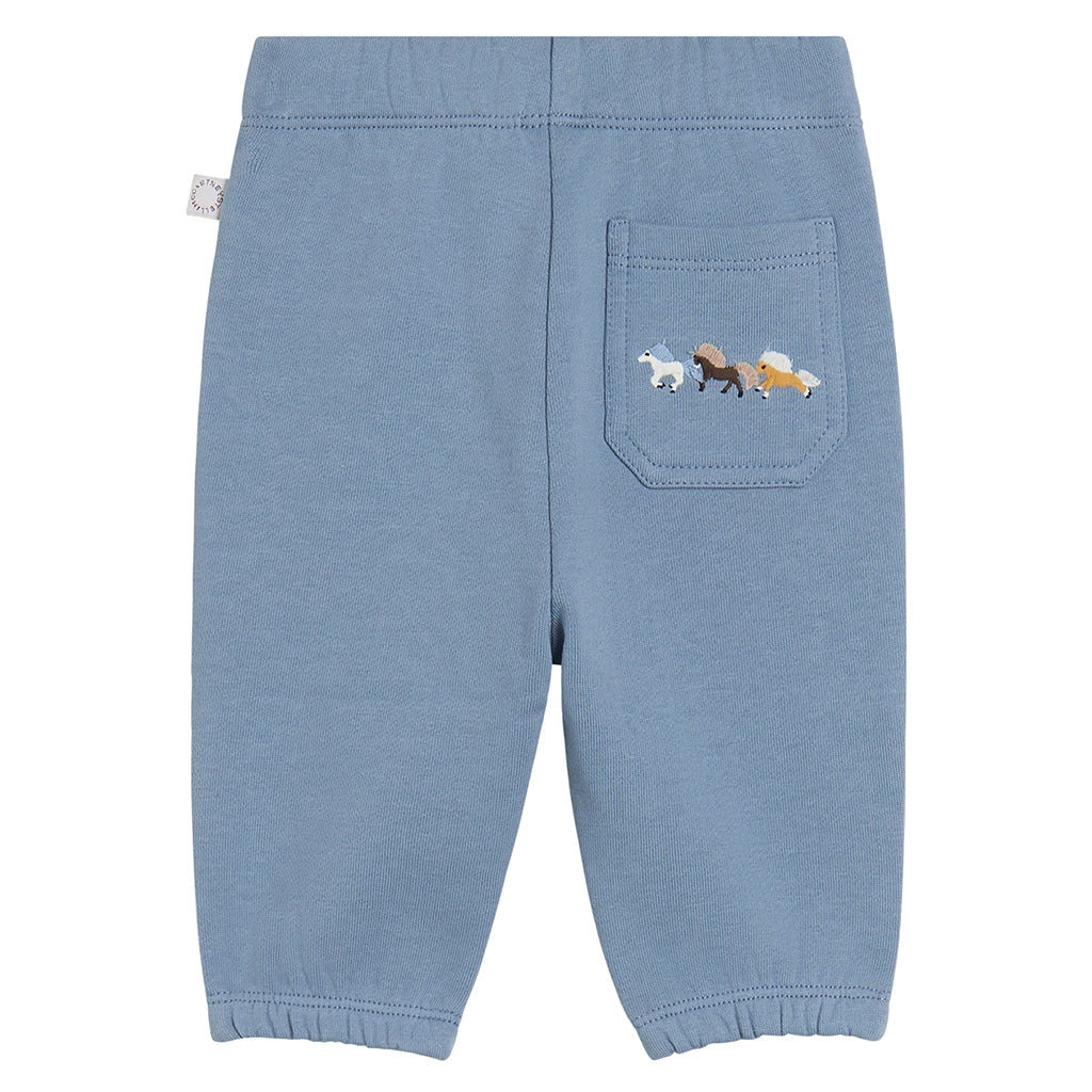 Stella McCartney Baby Tracksuit With Horse Embroidery Blue