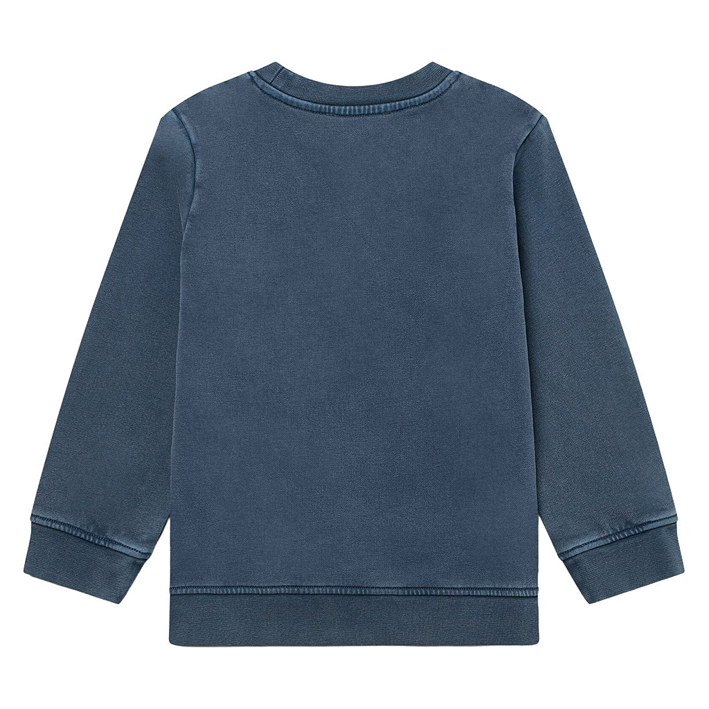 Stella McCartney Child Sweatshirt With Horses Print Blue
